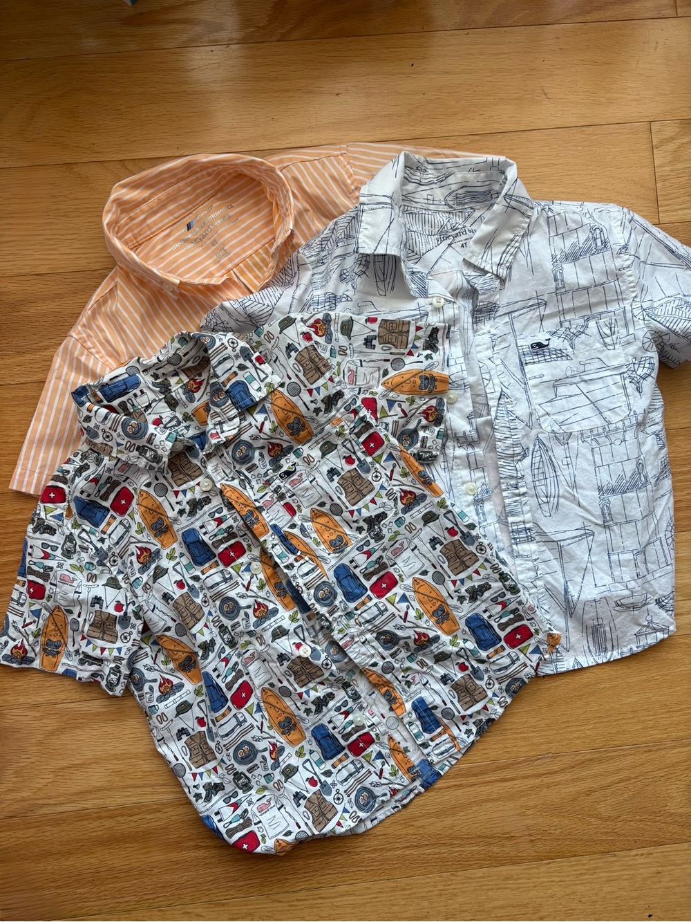 vineyard vines kids short-sleeve button-up shirt size 4 Lot